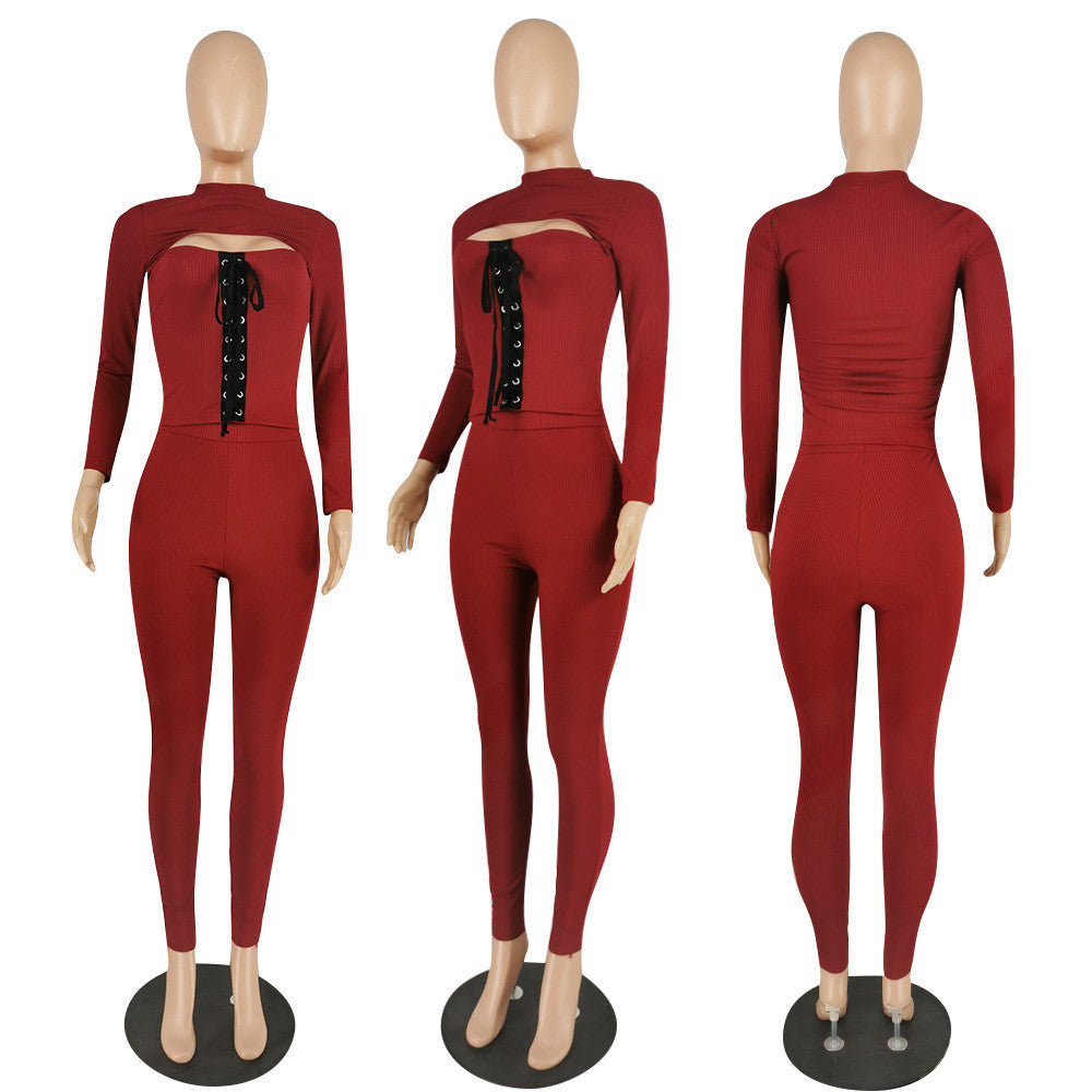 Strap High Elastic Two Piece Set XD21