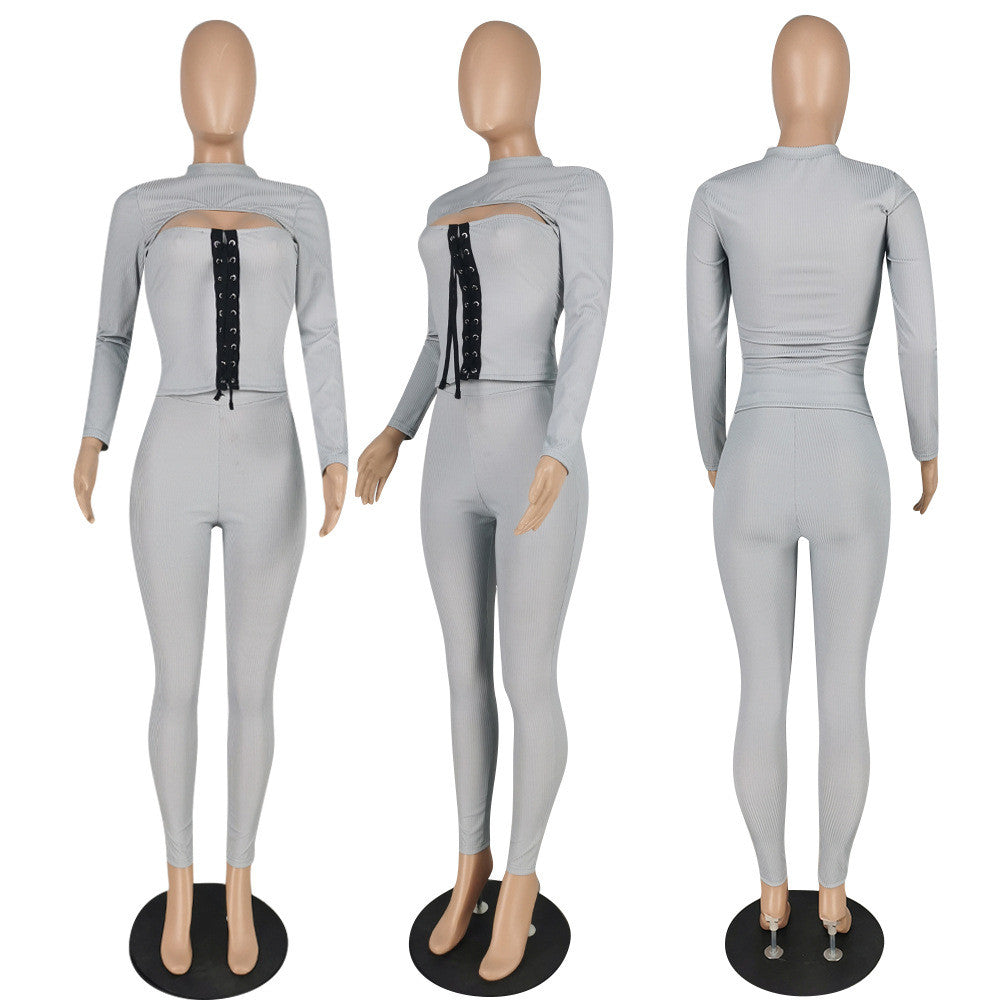 Strap High Elastic Two Piece Set XD21