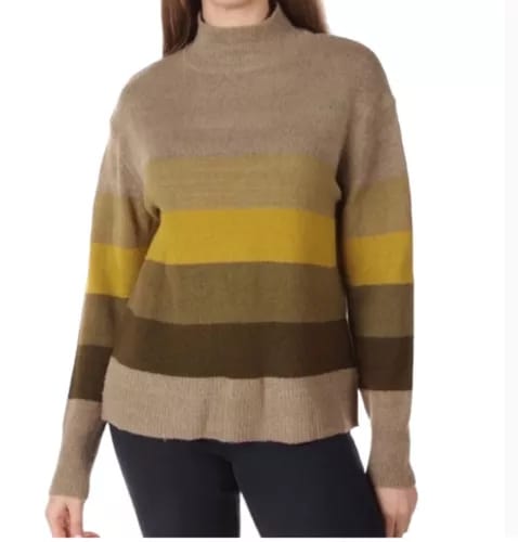 Stripe Long Sleeve Polo Neck Jersey XD21