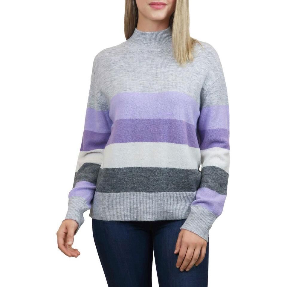 Stripe Long Sleeve Polo Neck Jersey XD21
