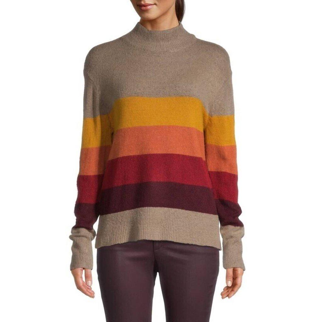 Stripe Long Sleeve Polo Neck Jersey XD21