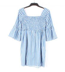 Stripe Mini Dress with Buttons - XD21