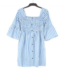 Stripe Mini Dress with Buttons - XD21