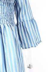 Stripe Mini Dress with Buttons - XD21