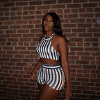 Stripe Print Outfit Set XD21
