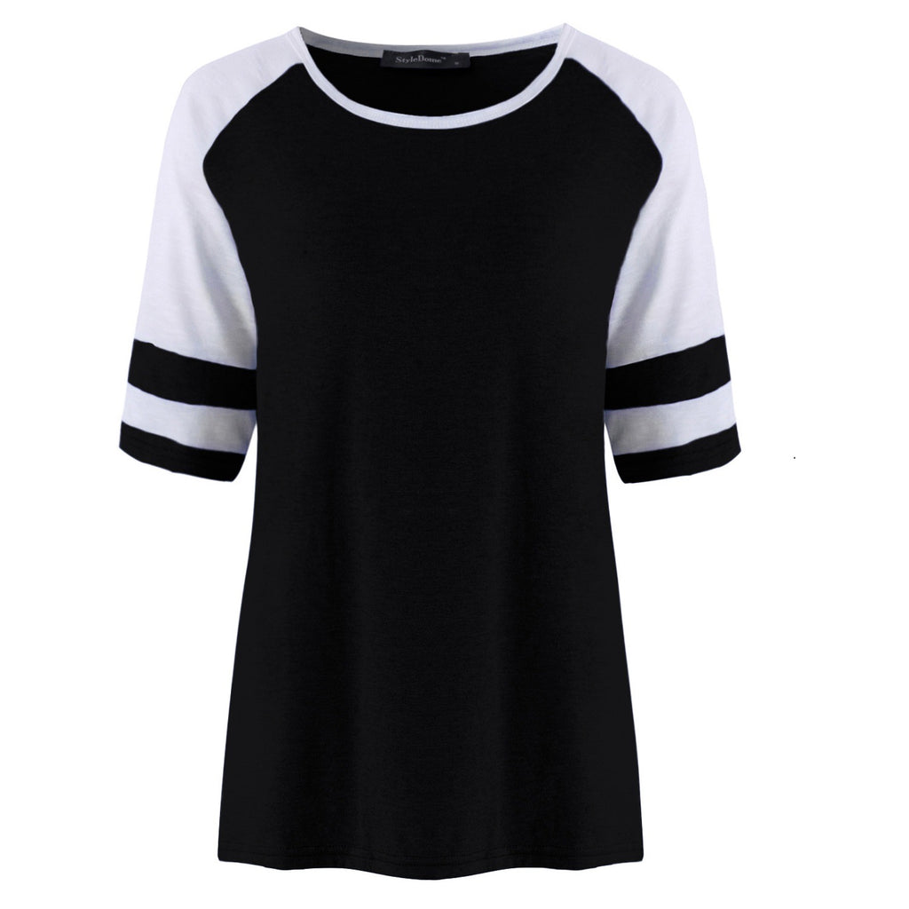 Stripe Short Sleeve Short Summer T-Shirt XD21