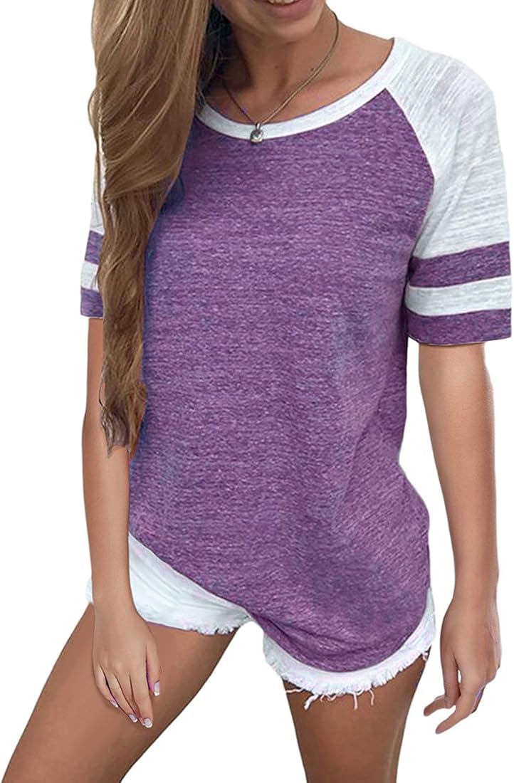 Stripe Short Sleeve Short Summer T-Shirt XD21