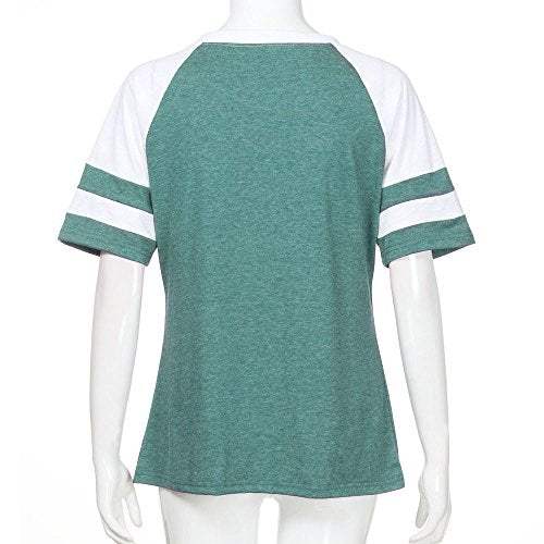Stripe Short Sleeve Short Summer T-Shirt XD21