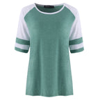 Stripe Short Sleeve Short Summer T-Shirt XD21