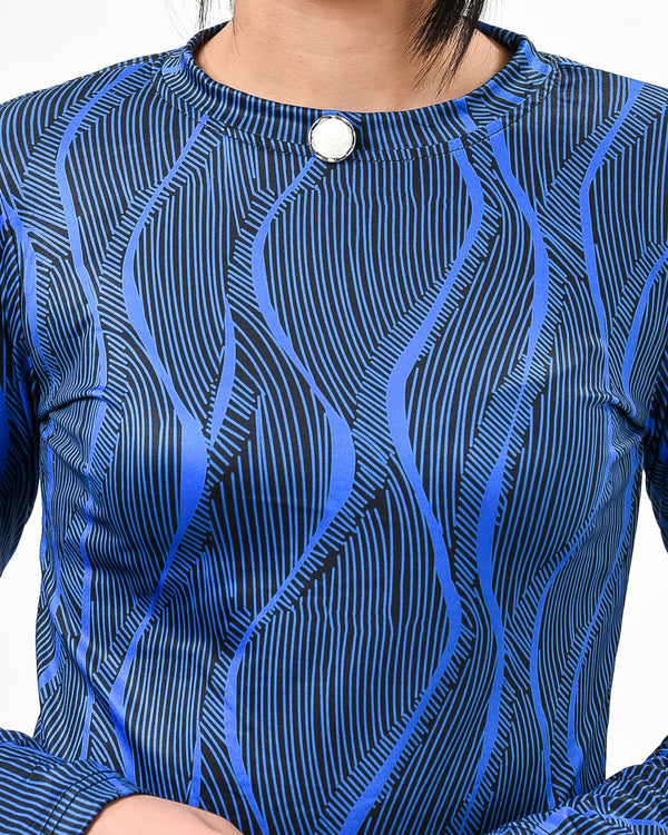 12pc Stripe Top with pearl button - Bundle