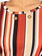 Striped Maxi Dress With Belt XD21