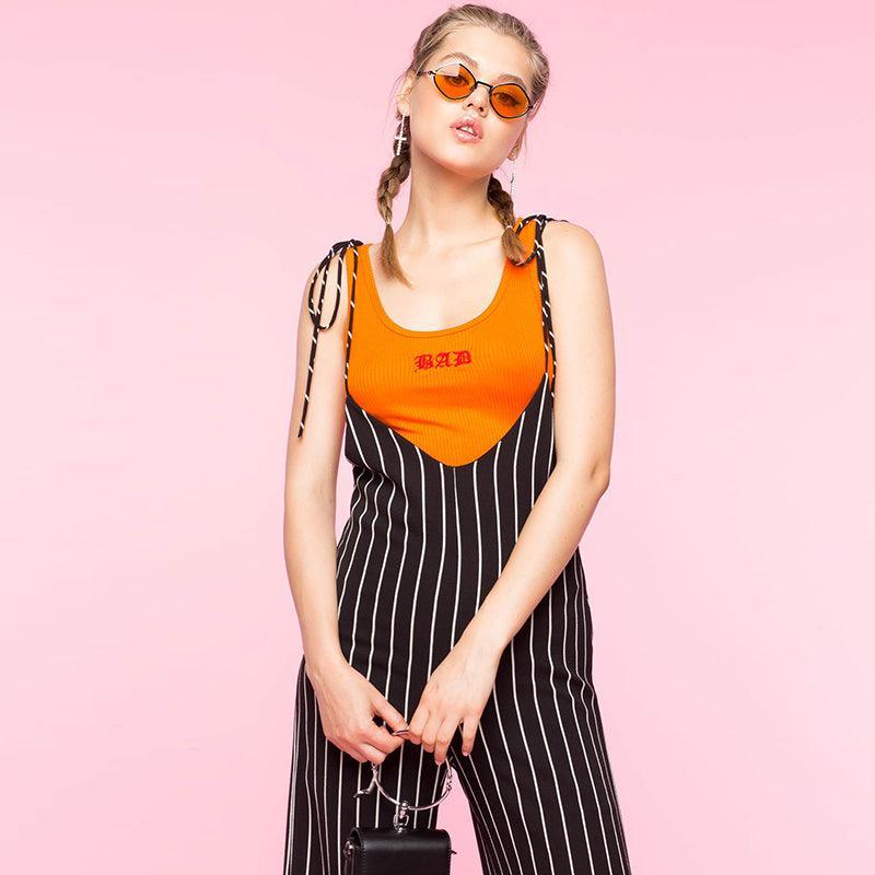 STRIPED CAMI JUMPSUIT - XD21