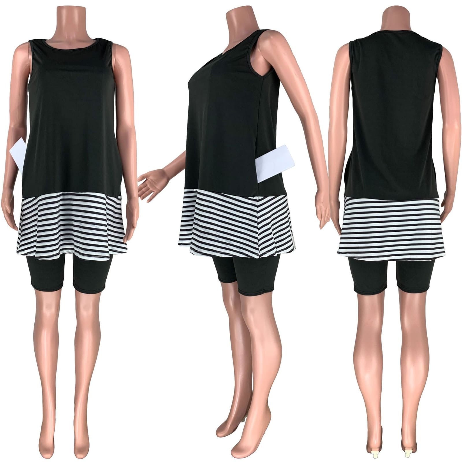 Summer Energetic Sleeveless O-neck Short Pant Set XD21