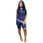 Summer Energetic Sleeveless O-neck Short Pant Set XD21