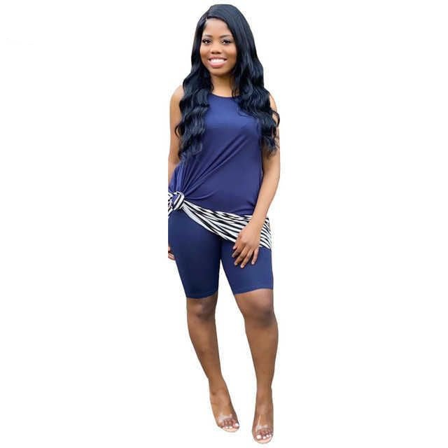 Summer Energetic Sleeveless O-neck Short Pant Set XD21