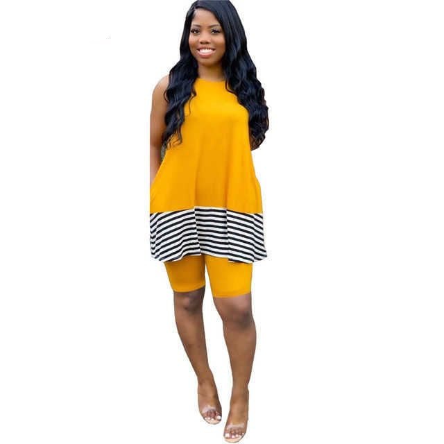 Summer Energetic Sleeveless O-neck Short Pant Set XD21