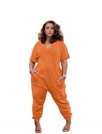 Summer Pocket V Neck Thin Jumpsuit XD21
