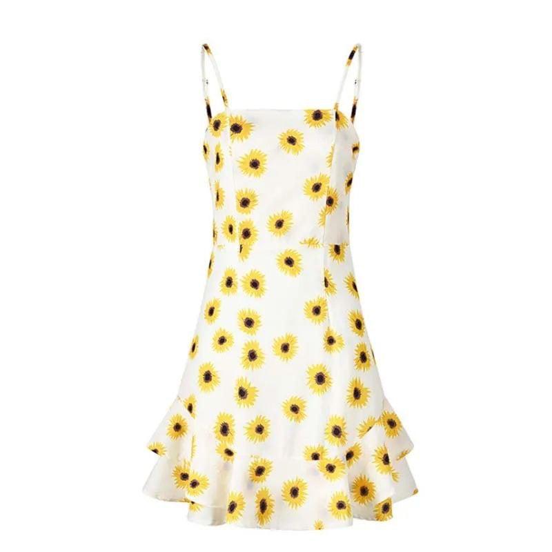 Sunflower print mini dress - XD21