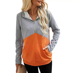 Sweatshirt Loose Comfortable Splice Pocket Pullover Hoodie XD21