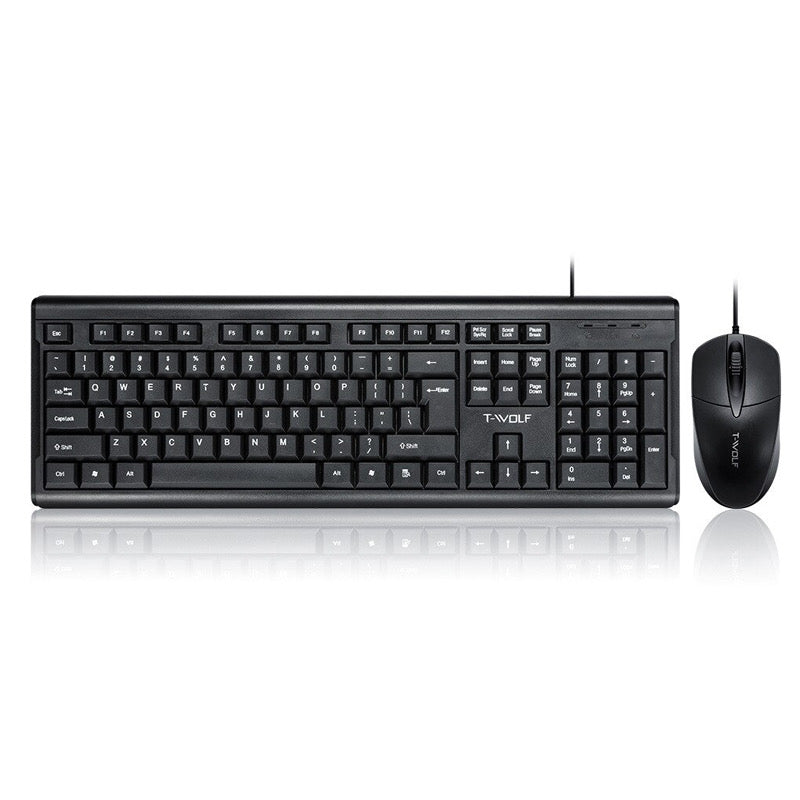 T-WOLF TF500 Keyboard and Mouse Combo USB Wired Keyboard XD21