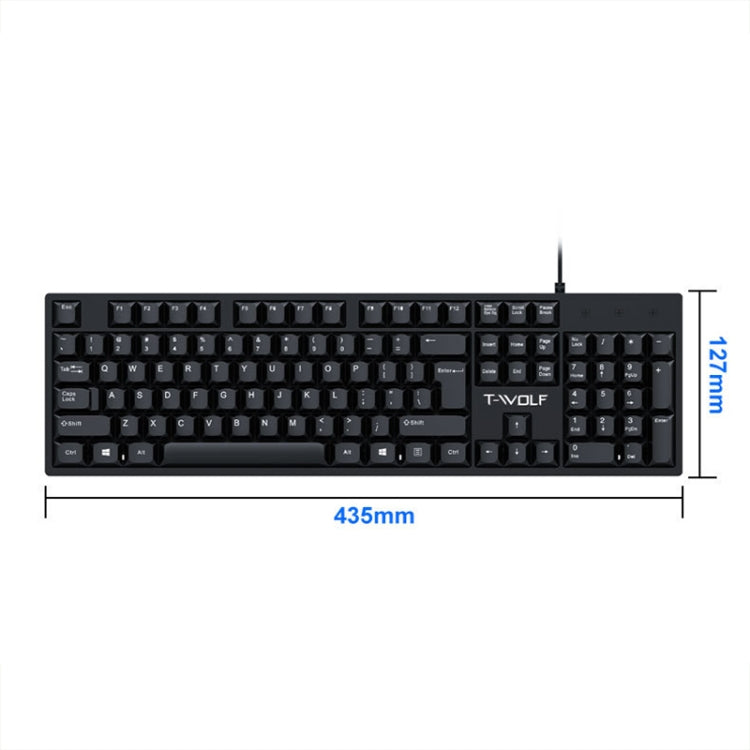 TWOLF T15 105 Keys USB Keyboard XD21