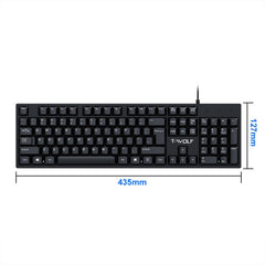 TWOLF T15 105 Keys USB Keyboard XD21