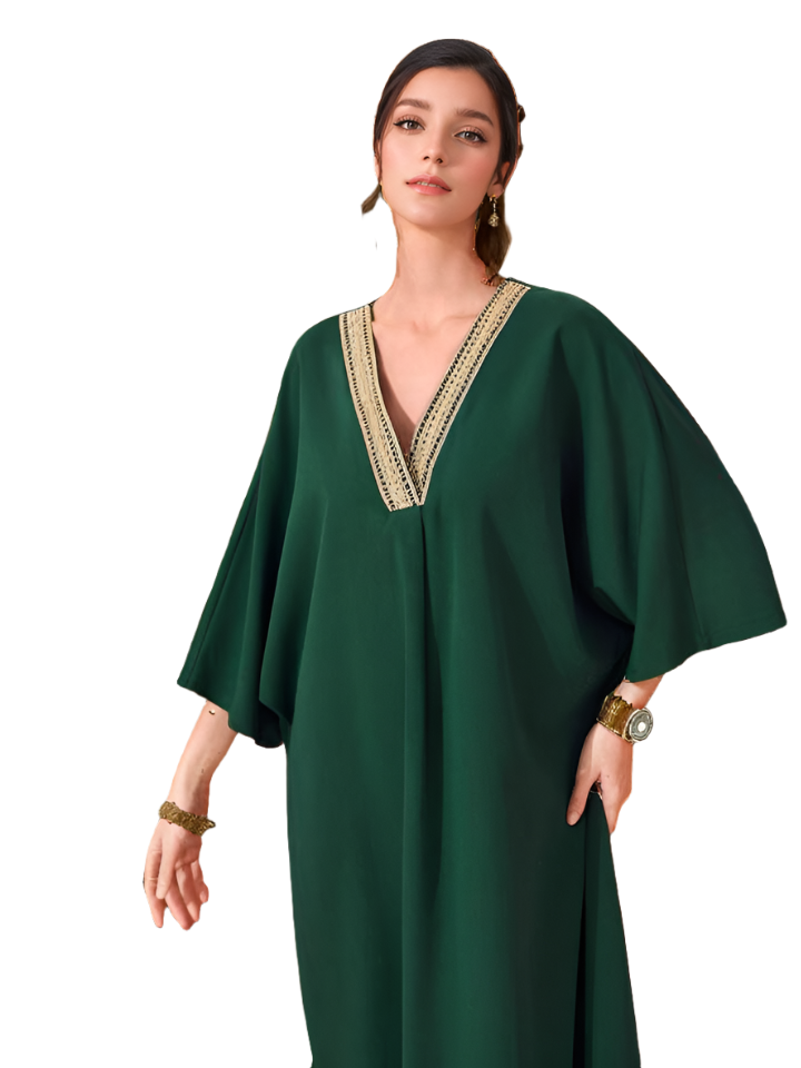 Tape Batwing Sleeve Dress XD21
