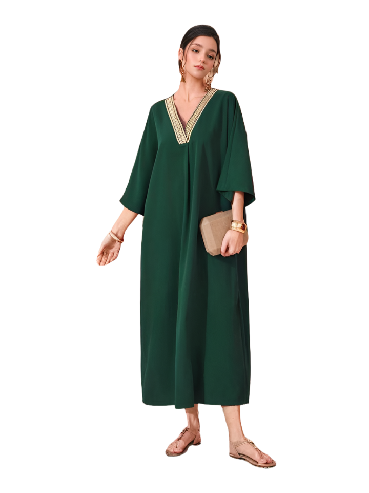 Tape Batwing Sleeve Dress XD21