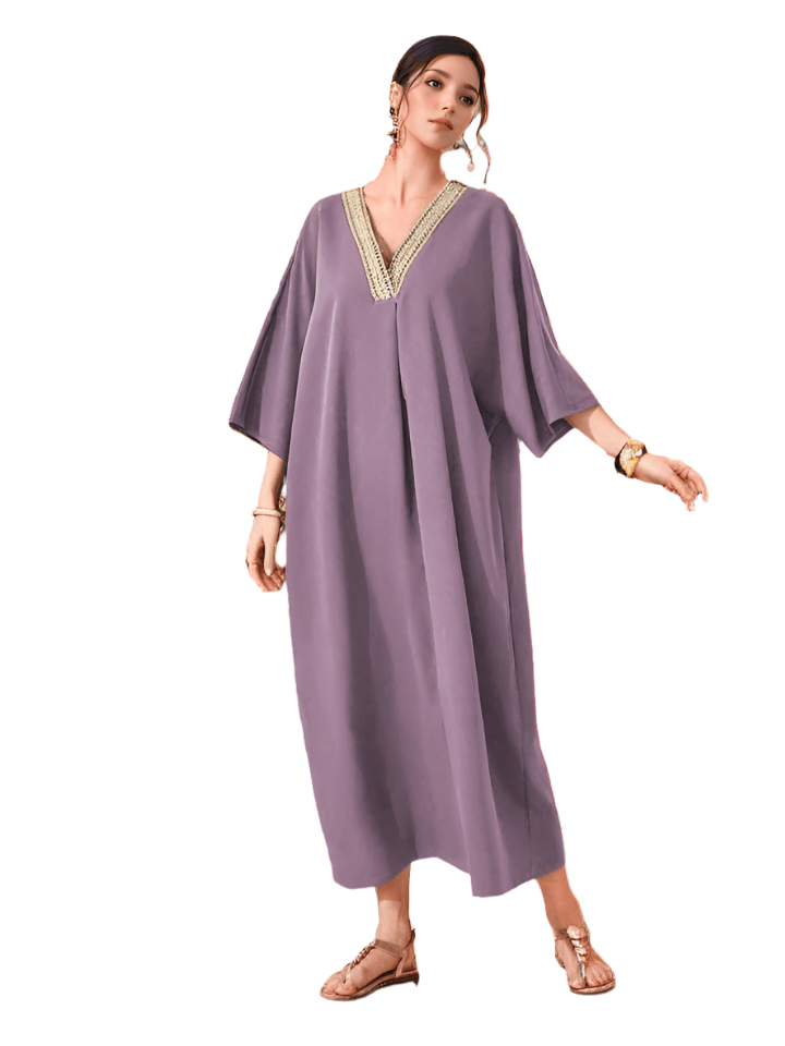 Tape Batwing Sleeve Dress XD21