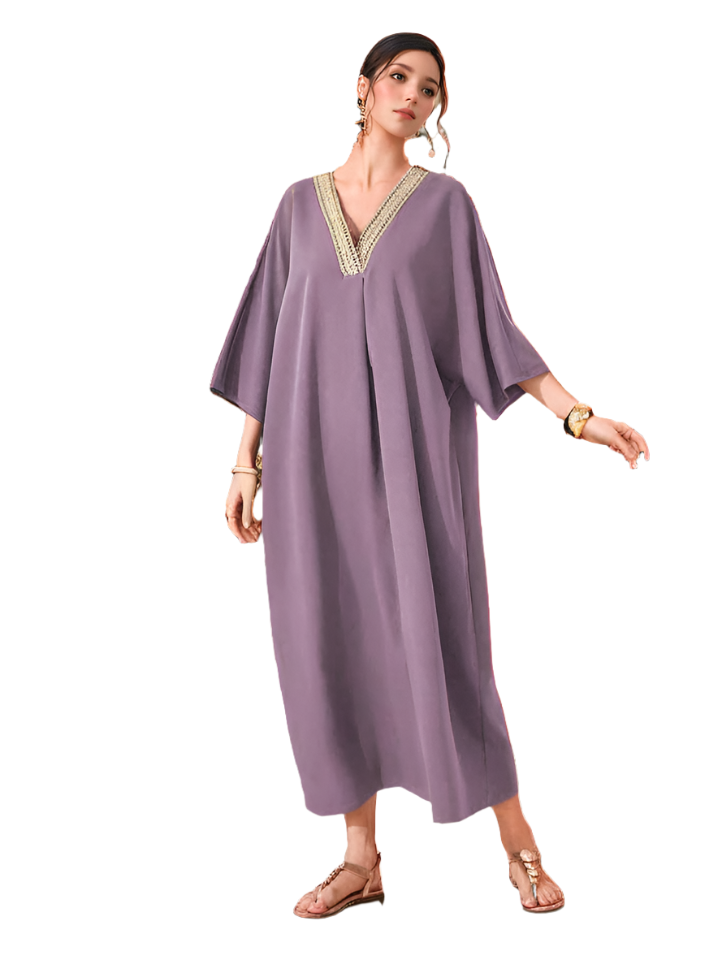 Tape Batwing Sleeve Dress XD21