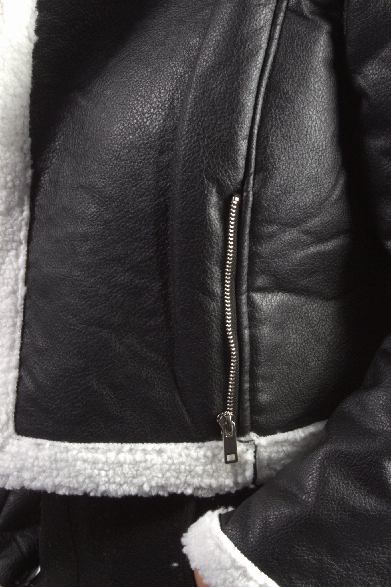 Teddy Lined PU Leather Moto Jacket XD21