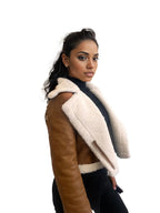 Teddy Lined PU Leather Moto Jacket XD21