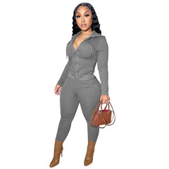 Thick Plush Two Piece Set Hooded Tracksuit XD21