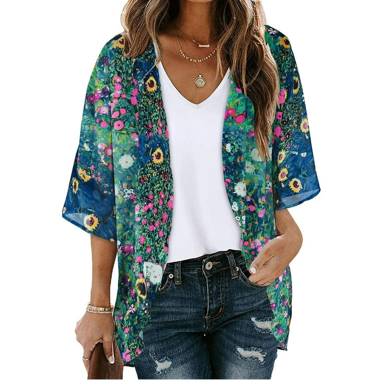 Thin Sheer Chiffon Short Kimono XD21