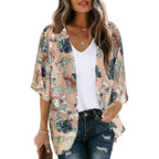 Thin Sheer Chiffon Short Kimono XD21