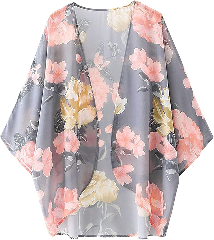 Thin Sheer Chiffon Short Kimono XD21