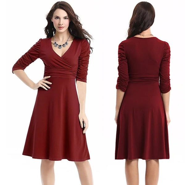 Three quarter sleeve summer dress