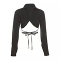 Tie Back Shirt Crop Top XD21