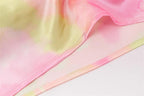 SILKY PINK TIE DYE LACE UP MINI DRESS - XD21