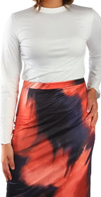 Tie Dye Fire Midi Skirt XD21