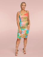 Tie Dye Mini Bodycon Dress XD21