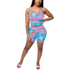 Tie Dye Two Piece Shorts Set XD21