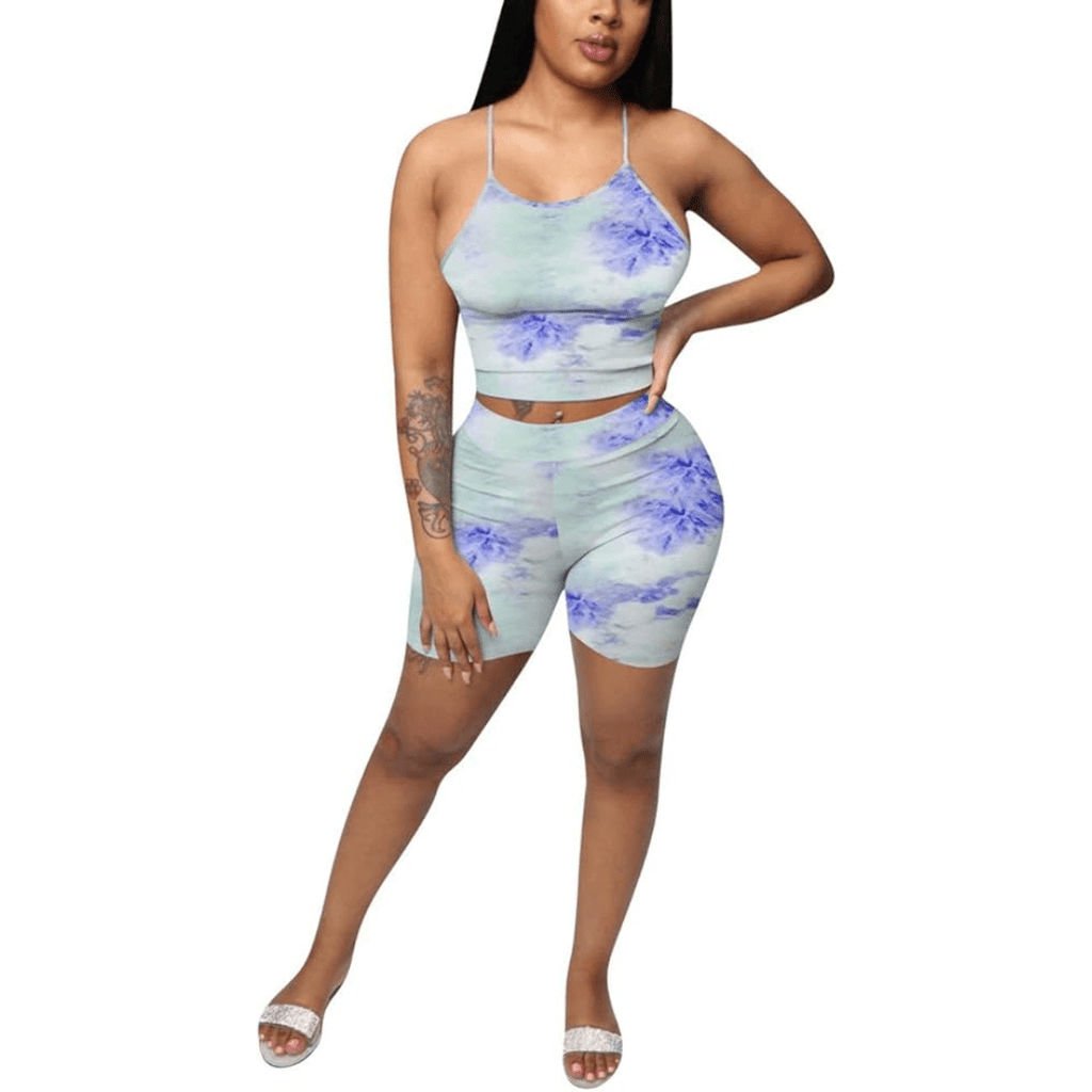 Tie Dye Two Piece Shorts Set XD21