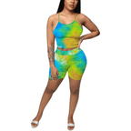 Tie Dye Two Piece Shorts Set XD21