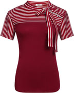 Tie Knot Curve Short Sleeve Top XD21