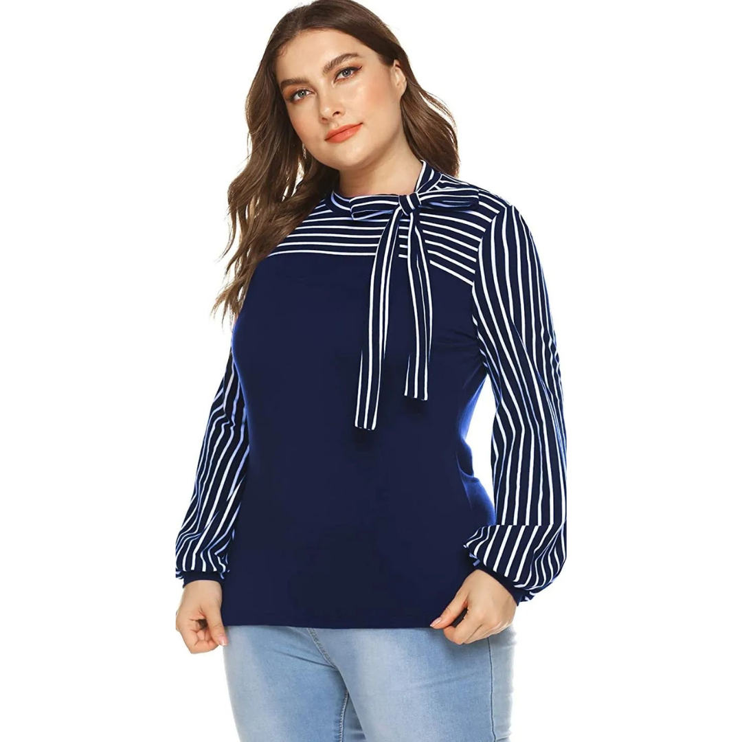 Tie Knot Flounce Sleeve Curve Top XD21