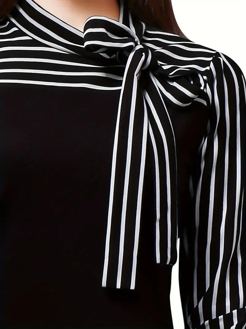 Tie Knot Flounce Sleeve Curve Top XD21