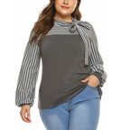 Tie Knot Flounce Sleeve Curve Top XD21