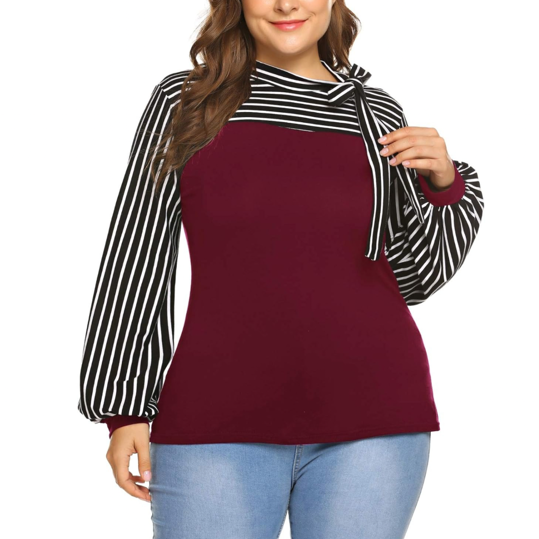 Tie Knot Flounce Sleeve Curve Top XD21