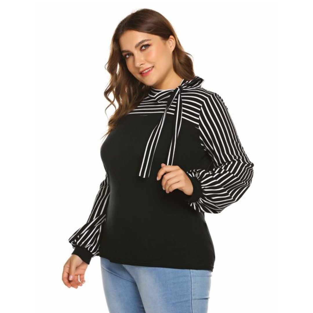 Tie Knot Flounce Sleeve Curve Top XD21